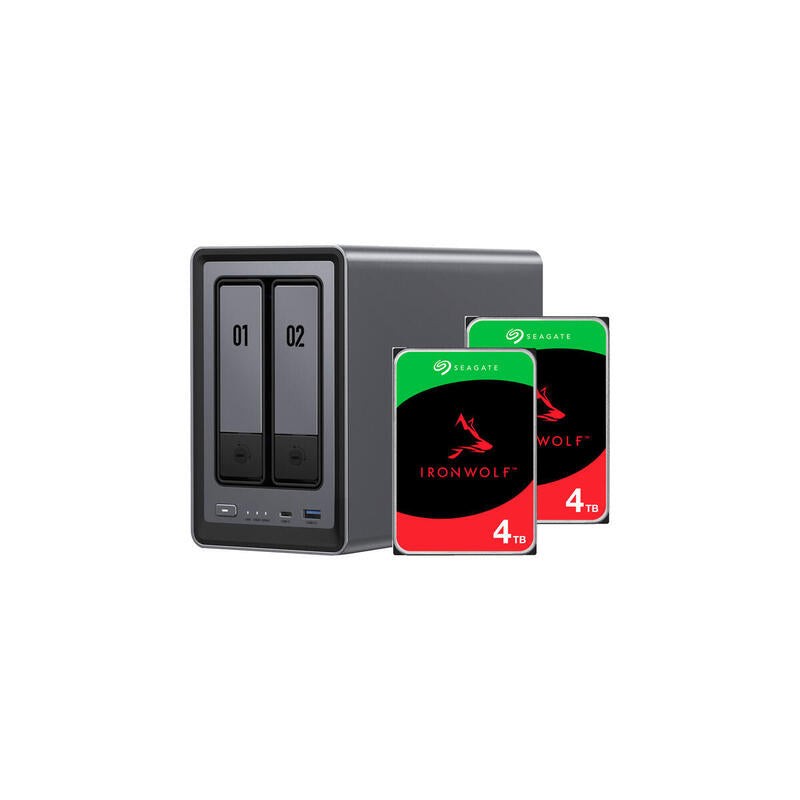 Comprar Ugreen Dxp2800 + 2x 4 Tb Seagate Ironwolf Hdd Bundle Ugrsea2 - Ganga Electrónica