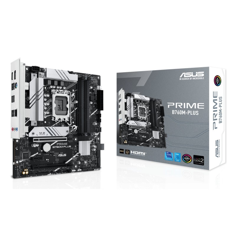 Comprar Placa Base Asus Prime B760m-Plus Intel 1700 4x Ddr5 - Hdmi, M.2, Pcie4.0, 4x Sata Iii, Usb, Rj-45, Micro-Atx - Ganga Ele