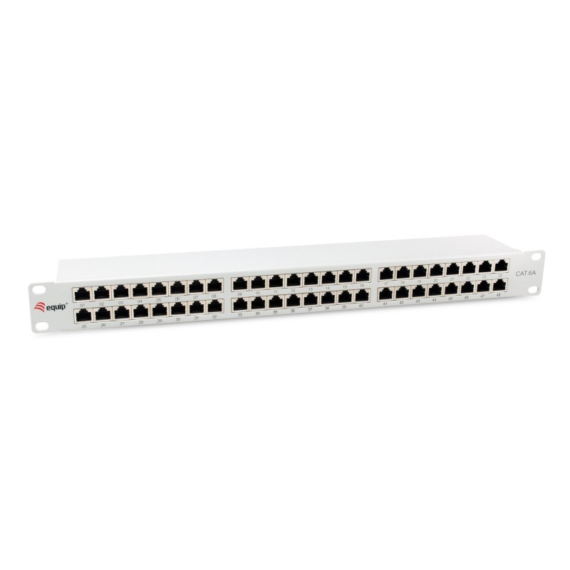Comprar Equip Patchpanel 48x Rj45 Cat6a 19" Ftp 1he Premium Gris Claro - Ganga Electrónica
