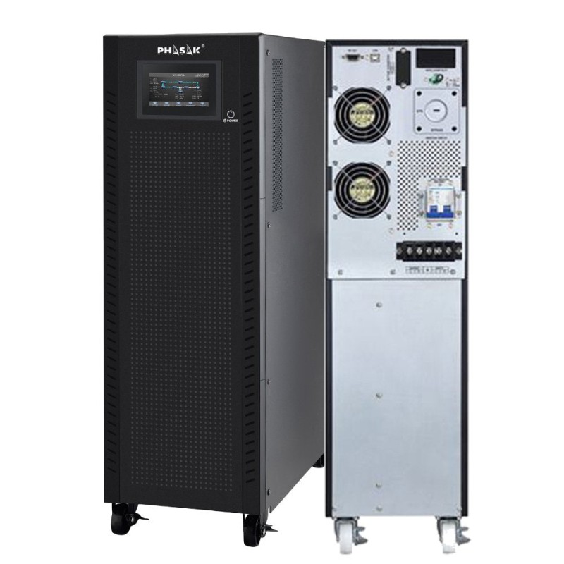 Comprar Phasak Sai Ph 9293 Online Trifasico/Trifasico 40kva/36kw Formato Torre Bornes Lcd Rs232/Usb Baterias 64x 9ah - Ganga Ele
