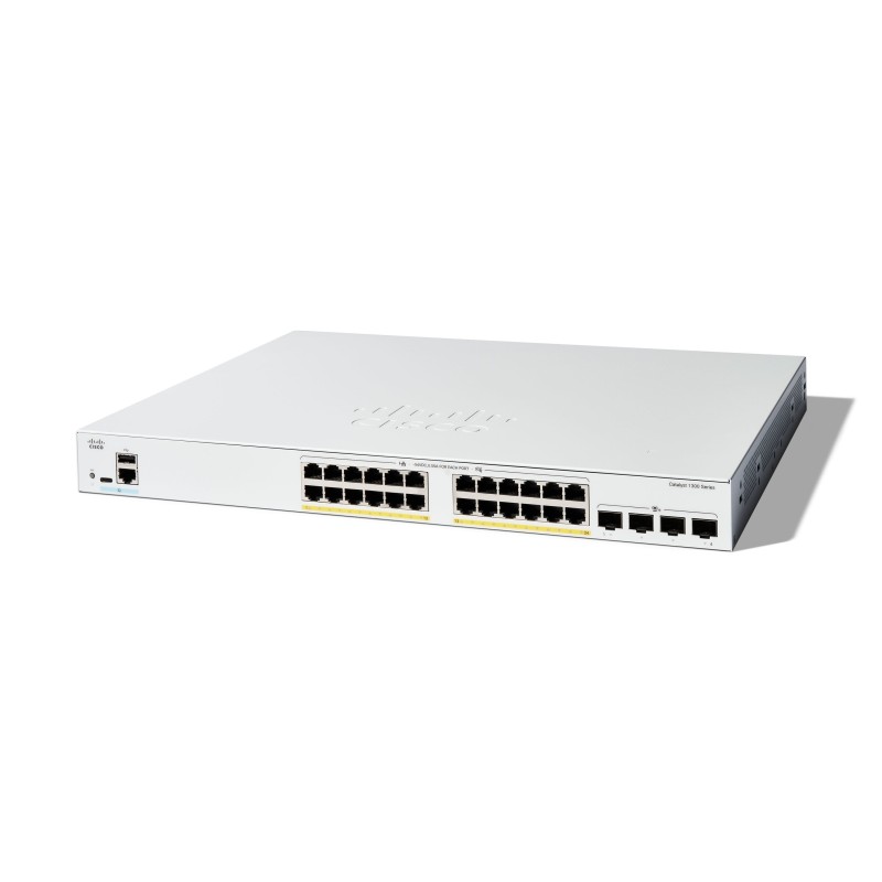 Comprar Cisco Catalyst 1300-24fp-4x Conmutador L3 Gestionado 24 X 10/100/1000 (Poe+) + 4 X 10 Gigabit Sfp+ Montaje En Rack Poe+ 