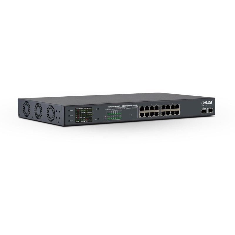 Comprar Switch De Red Gigabit Inline Poe++ De 16 Puertos, 1 Gbps, 2x Sfp, 48,26 Cm (19", Soportes Incluidos), Metal, Control De 