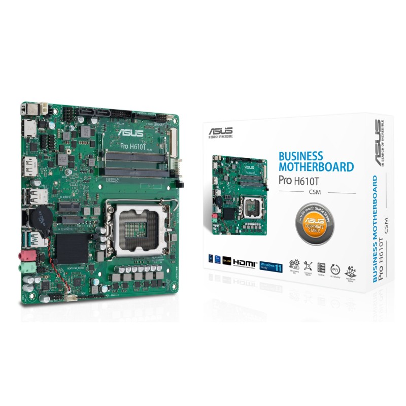 Comprar Placa Base Asus Pro H610t-Csm Intel,1700,Ddr5,Tmitx - Ganga Electrónica