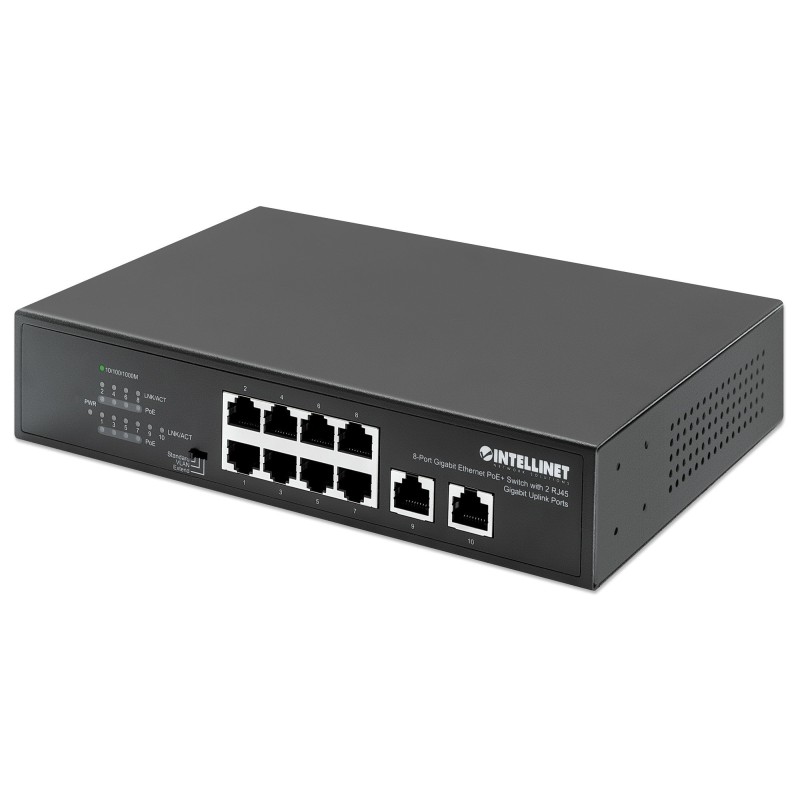 Comprar Intellinet Switch Poe+ Gigabit De 8 Puertos 2 Puertos Rj45 120w - Ganga Electrónica