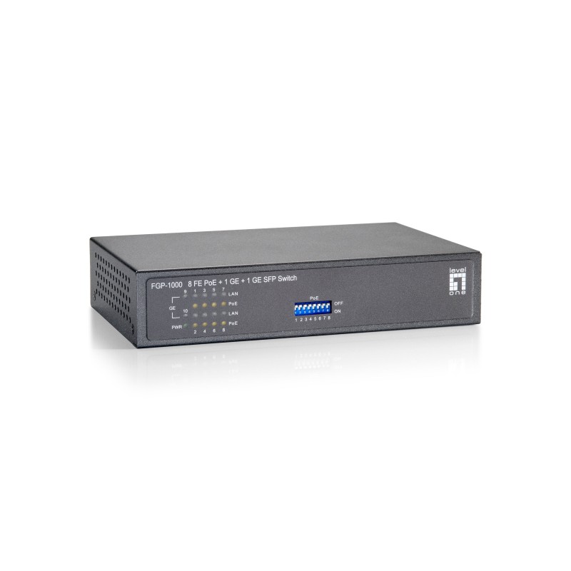 Comprar Level one Switch No Gestion 8p 10/100 1p 10 /100/1000 Poe 115w + 1p Sfp Gigabit - Ganga Electrónica