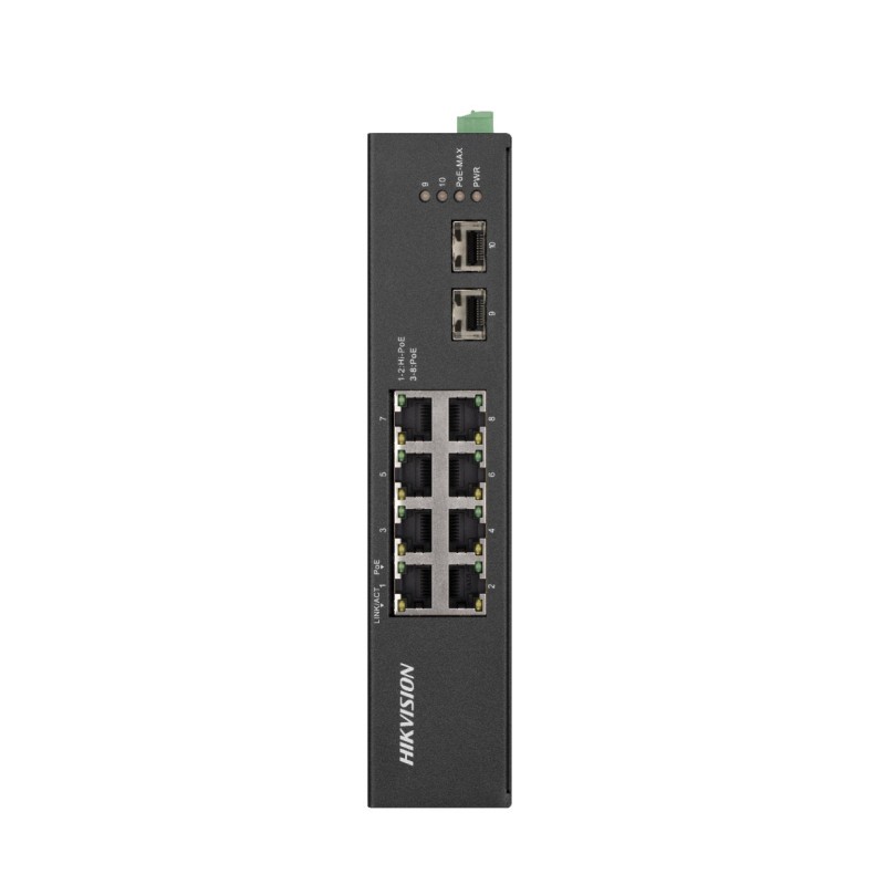 Comprar Switch Hi-Poe No Administrado Gigabit 8 Puertos Rango Temperatura Extendida Hikvision - Ganga Electrónica