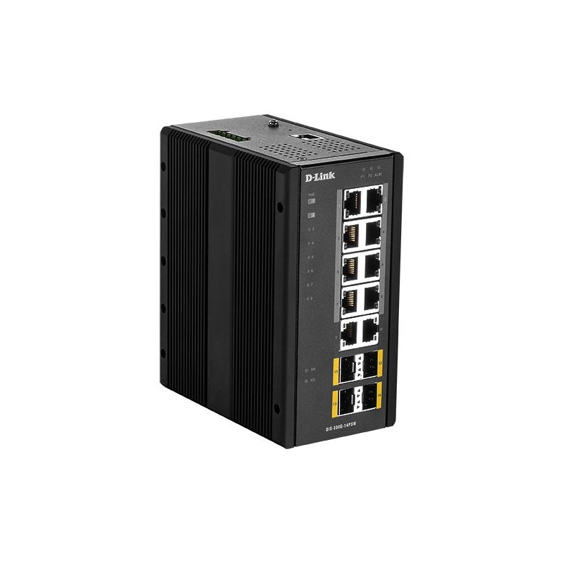 Comprar D-Link Switch Gigabit Ethernet Industrial Gestionable, 14 Puertos L2, 10 X 10/100/1000baset(X) Ports (8 Poe) + 4 X - Gan