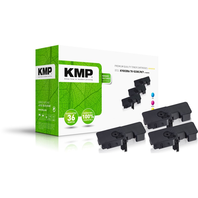 Comprar Kmp 2911,3030 Tóner 3 Pieza(S) Compatible Kyocera Tk5230c Cian, Magenta, Amarillo - Ganga Electrónica
