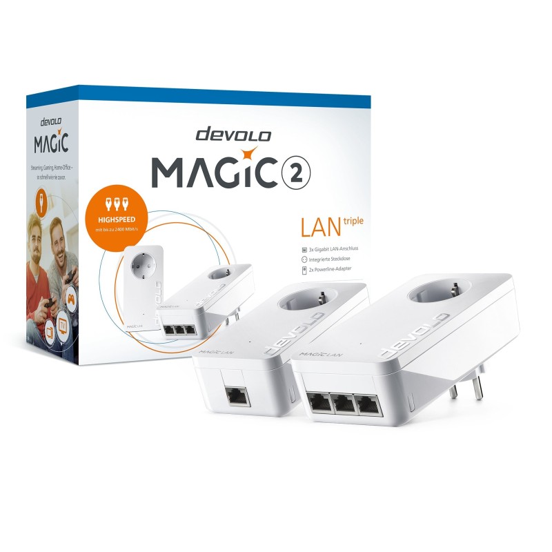 Comprar Devolo Magic 2 Lan Triple + Kit De Inicio, Adaptador Powerline 2 4250059685109 - Ganga Electrónica