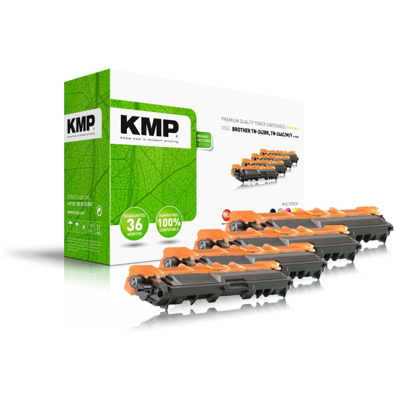 Comprar Kmp Tóner Compatible Para Brother Tn-242bk C M Y Multipack B-T58v Remanufactured - Ganga Electrónica