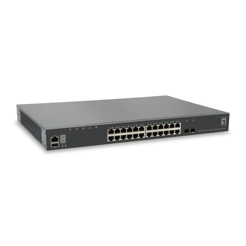 Comprar Levelone Switch 28X Ge GTL-2891 1XGE 2XGSFP 19" - Ganga Electrónica