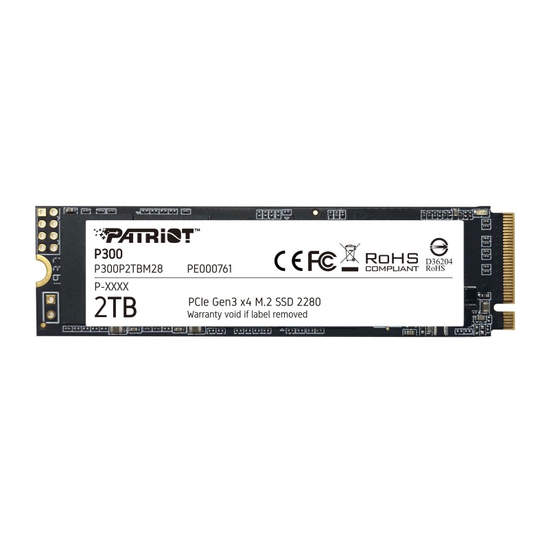 Comprar Disco Ssd Patriot P300 2 Tb, Pcie 3.0 X4, M.2 2280 - Ganga Electrónica