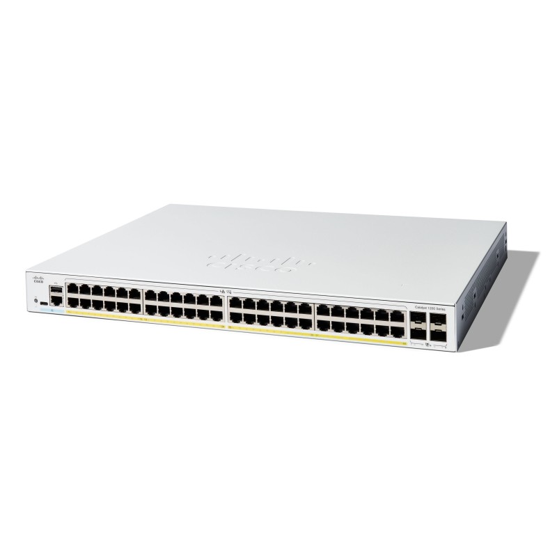 Comprar Cisco Catalyst 1200-48p-4x Conmutador L3 Inteligente 48 X 10/100/1000 (Poe+) + 4 X 10 Gigabit Sfp+ Montaje En Rack Poe+ 