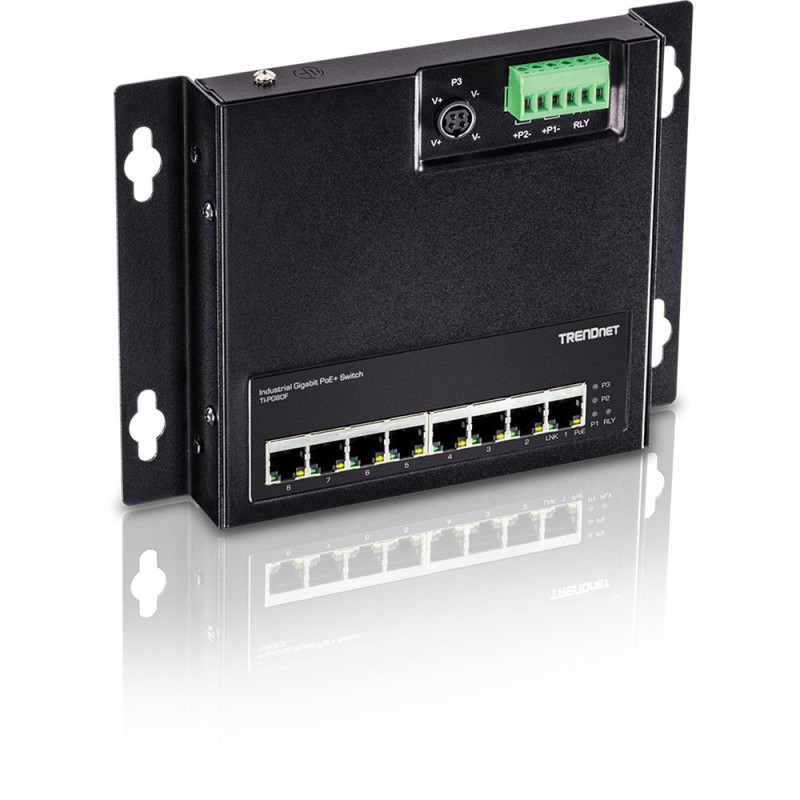 Comprar Trendnet 8-Port Indumrial Gigabit Poe+ Wallmount Front Acc - Ganga Electrónica