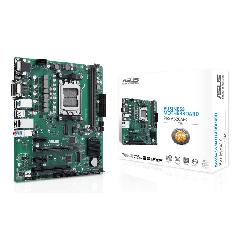 Comprar Placa Base Asus Pro A620m-C-Csm Amd,Am5,Ddr5,Matx - Ganga Electrónica