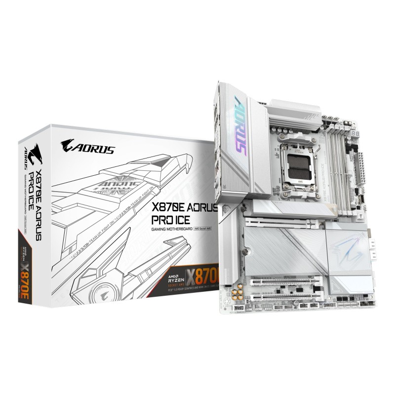 Comprar Placa Base Gigabyte X870e Aorus Pro Ice Am5 Atx Mb X870e Aorus Pro Ice - Ganga Electrónica