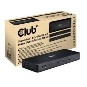Comprar Club3d Csv-1583 Base Para Portátil Y Replicador De Puertos Alámbrico Thunderbolt 4 Negro - Ganga Electrónica