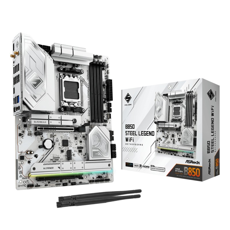 Comprar Placa Base Asrock B850 Steel Legend Wifi Ddr5 Am5 Retail - Ganga Electrónica
