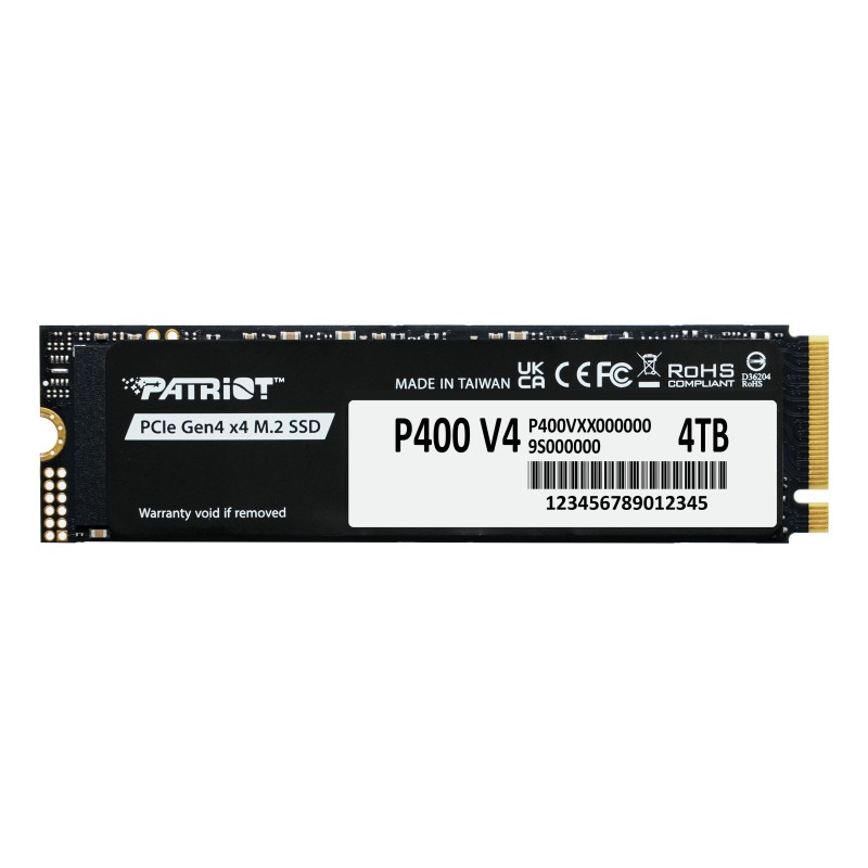 Comprar Ssd Patriot 4tb P400 V4 6200/5200 Mb/S M.2 Pcie Gen4 X4 Nvme 2.0 - Ganga Electrónica