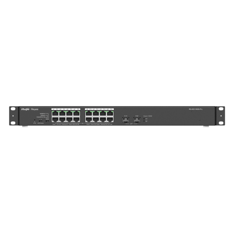 Comprar Switch Ruijie Reyee Rg-Es118gs-P-L 16p Dowlink + 2uplink Sfp - Ganga Electrónica