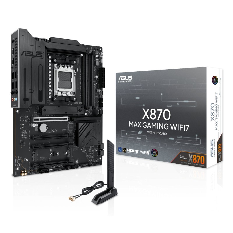 Comprar Placa Base Asus X870 Max Gaming X870 Am5 Ddr5 Atx Wifi 7 Pcie 5.0 Rgb - Ganga Electrónica