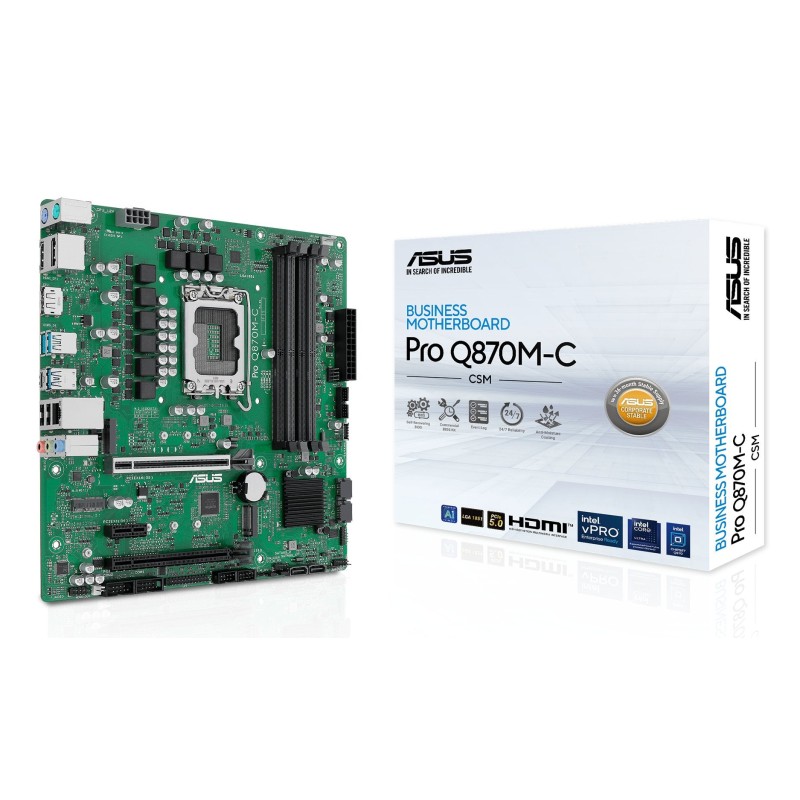 Comprar Placa Base Asus Pro Q870m-C-Csm Intel,Lga1851,Ddr5,Matx 90mb1kep-M0eayc - Ganga Electrónica