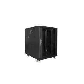 Comprar Armario Rack Lanberg Ff01-6815-12b (15u, 19", 848mm / 600mm / 800 Mm, Standing, Glass, 800 Kg, Black Color) - Ganga Elec