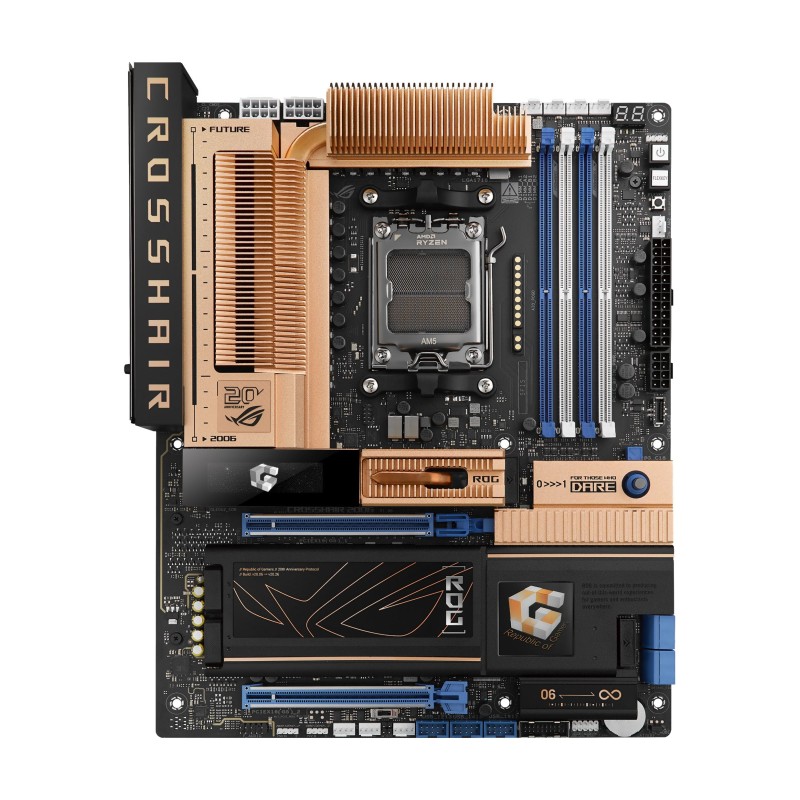 Comprar Placa Base Asus Rog Crosshair 2006 Atx Amd X870e Am5, 20+2+2 Drmos, Ddr5, Ethernet 10gb, Wifi 7, Oled De 2", M.2, Pcie 5