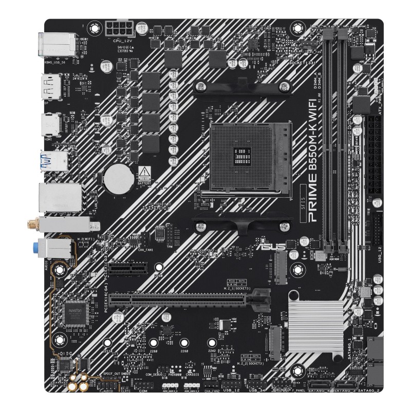 Comprar Placa Base Asus Prime B550m-K Wi-Fi Amd,Am4,Ddr4,Mat - Ganga Electrónica