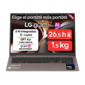 Comprar Portatil Lg Gram Pro Ips Tactil 17" Intel X9 32gb 512gb Bronze Win Home - Ganga Electrónica