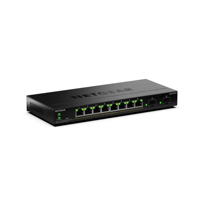 Comprar Netgear Switch Poe+ Smart Managed Essentials De 10 Puertos Gigabit Ethernet De La Serie S350 8 X 1 G Poe+ A 55 W, 2 X 1