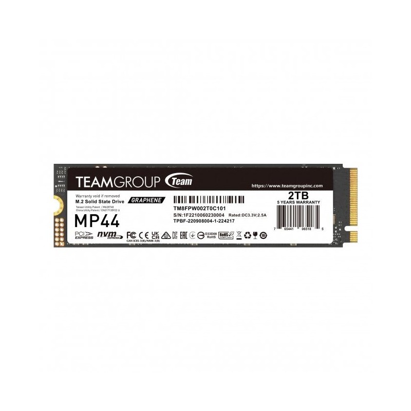 Comprar Team group Mp44 M.2 2 Tb Pci Express 4.0 Nvme - Ganga Electrónica