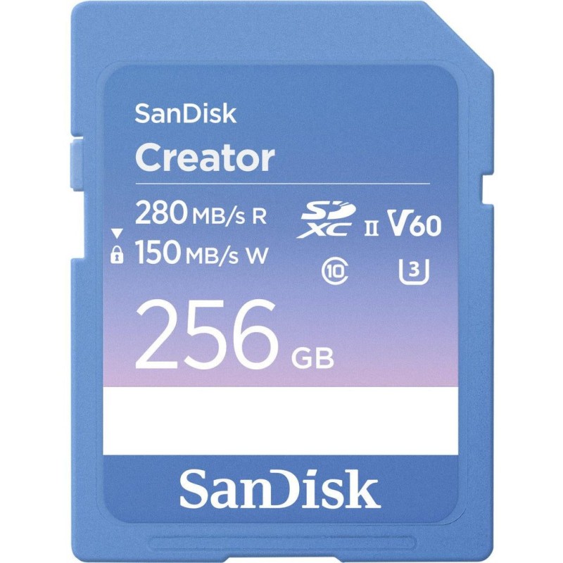 SanDisk Creator SDXC UHS-II 256GB 280MB/s V60 | Ganga Electrónica