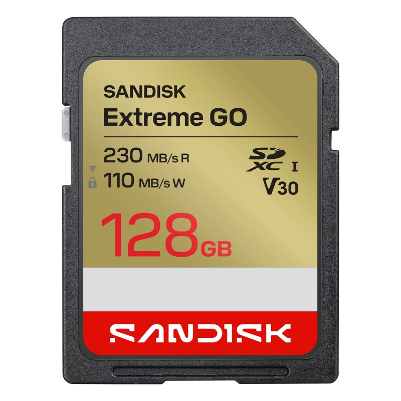 SanDisk Extreme GO SDXC UHS-I 128GB 230MB/s | Ganga Electrónica