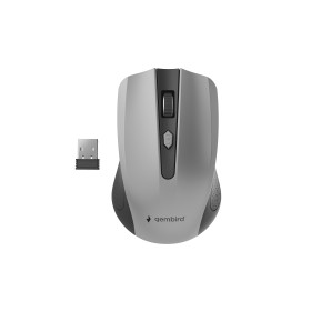 Gembird ratón óptico inalámbrico 4 botones (800 - 1600 dpi) negro/ gris