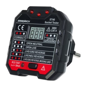 Comprar Comprobador de enchufes Ermenrich Zing ST40 - Ganga Electrónica
