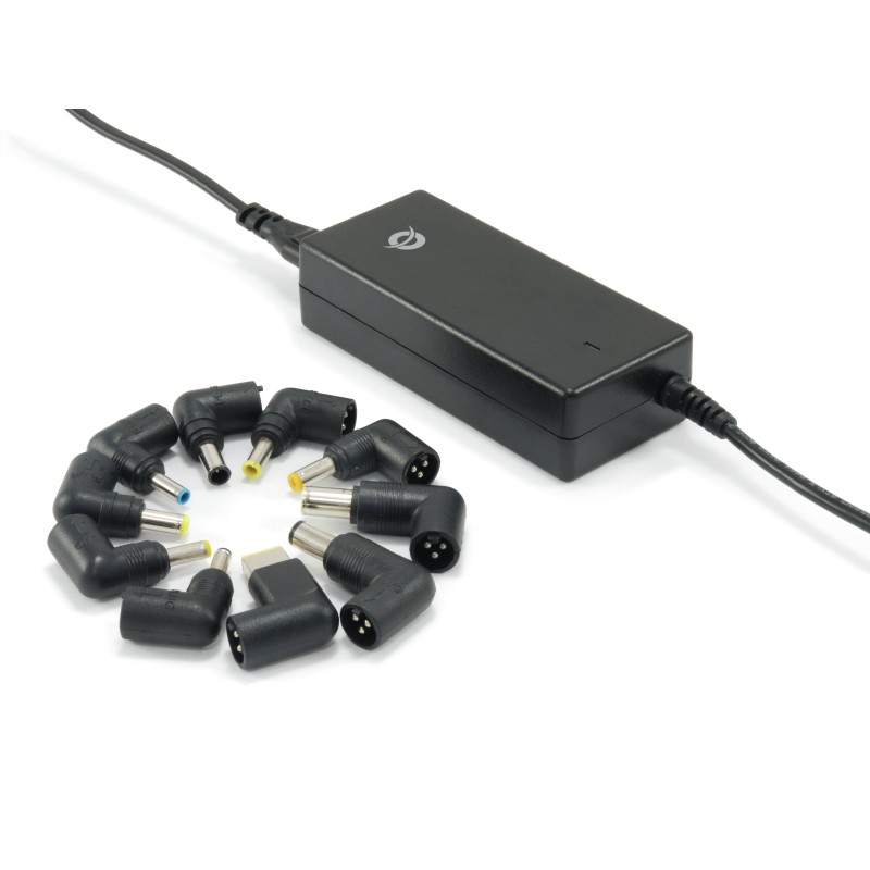 Conceptronic cargador de portatil cnb65 65w con 10 puntas para mayor compatiblidad