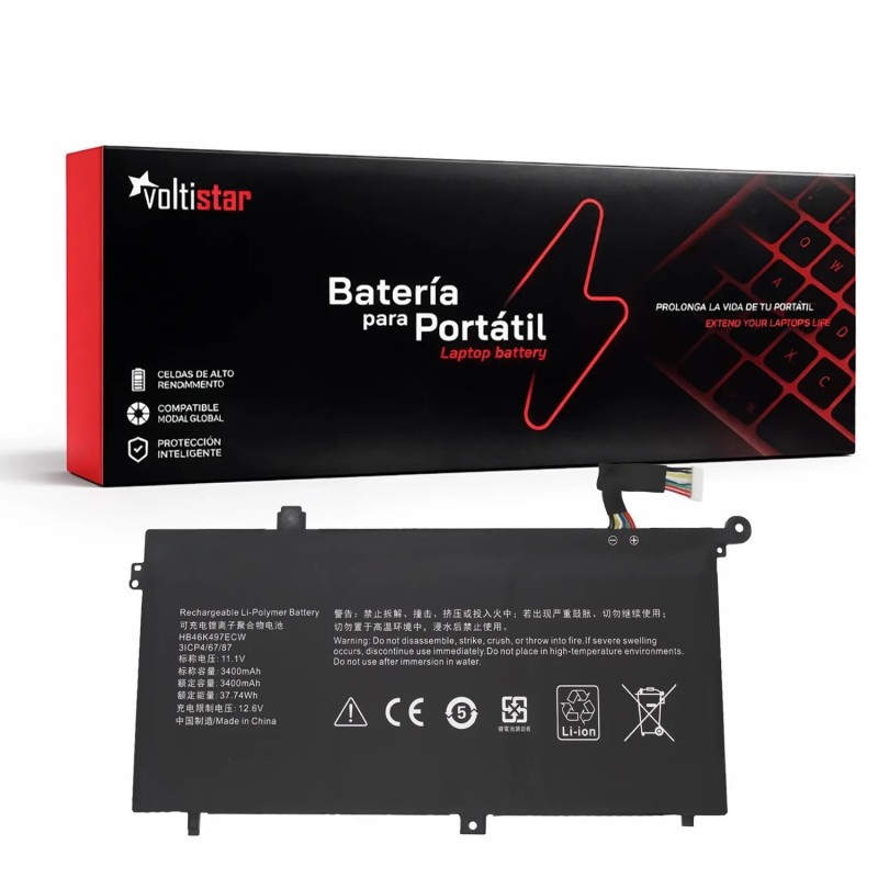 Batería para portátil huawei matebook d pl-w09 pl-w19 pl-w29 mrc-w00 mrc-w60