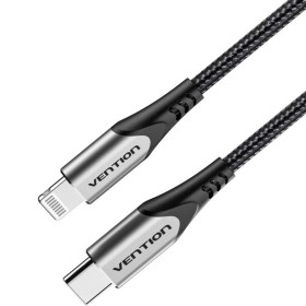 Comprar Cable USB 2.0 Tipo-C Lightning Vention TACHH/ USB Tipo-C Macho - Lightning Macho/ 480Mbps/ 2m/ Gris y Negro - Ganga Elec