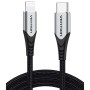 Comprar Cable USB 2.0 Tipo-C Lightning Vention TACHH/ USB Tipo-C Macho - Lightning Macho/ 480Mbps/ 2m/ Gris y Negro - Ganga Elec