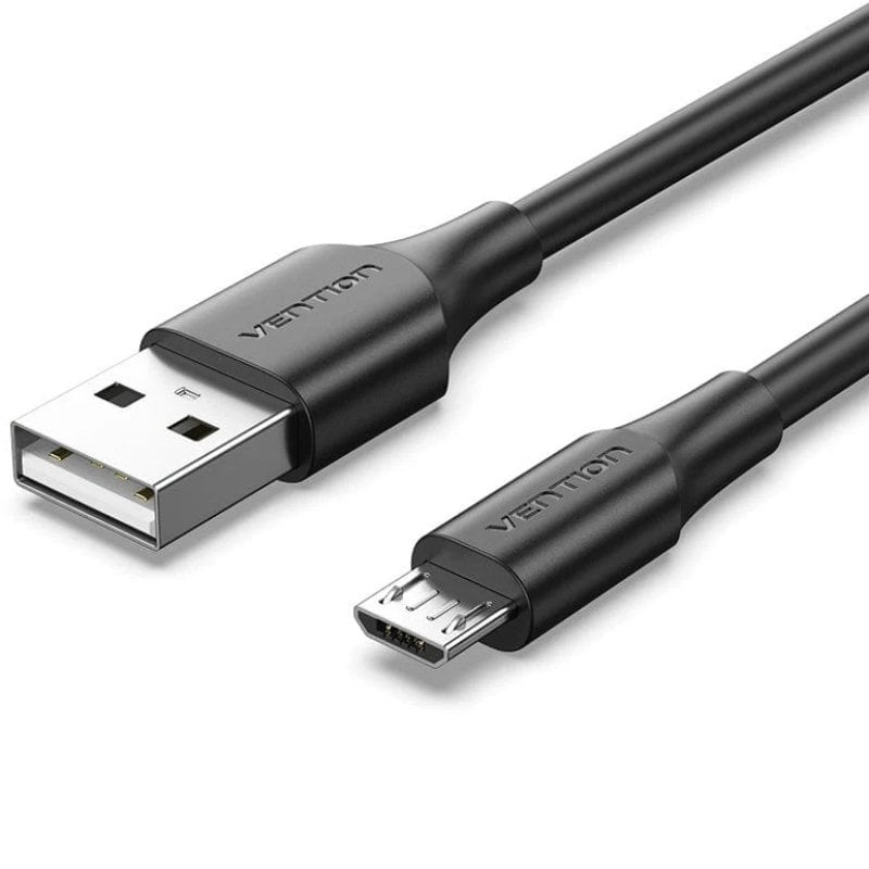 Comprar Cable USB 2.0 Vention CTIBC/ USB Macho - MicroUSB Macho/ Hasta 60W/ 480Mbps/ 25cm/ Negro - Ganga Electrónica