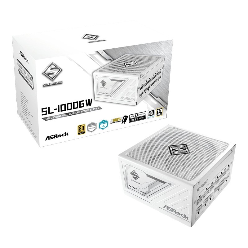 Comprar Asrock Meel Legend Sl-1000gw Atx 80+ Gold Wh Retail - Ganga Electrónica