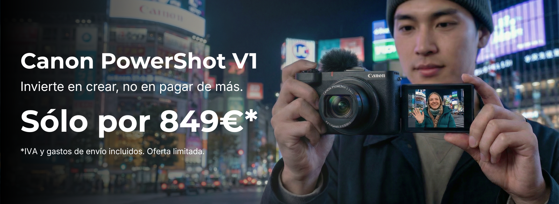 Banner web Canon Powershot V1
